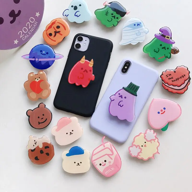 Симпатичный клей складной держатель в виде кольца на палец для телефона IPhone Xiaomi