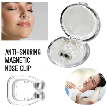 

1/2/3pcs Anti Snoring Acusnore Snore Free Silicone Magnetic Nose Clip Case Apnea Sleep Aid Guard