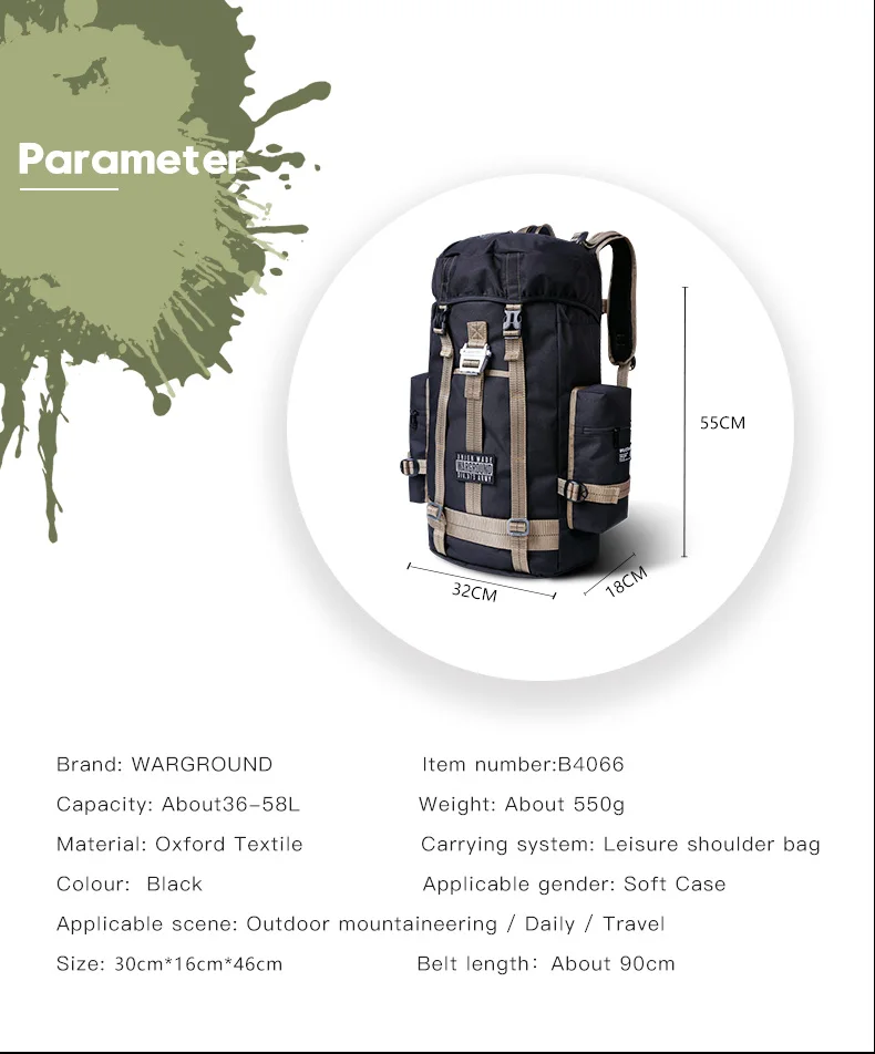 Уличный рюкзак для отдыха и альпинизма, походный рюкзак большой емкости, мужской походный рюкзак для кемпинга