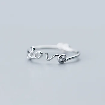 

925 Sterling Silver Zirconia Love Heart Rings For Women Minimalist Cute Sweet Fashion Index Finger Ring Accessories