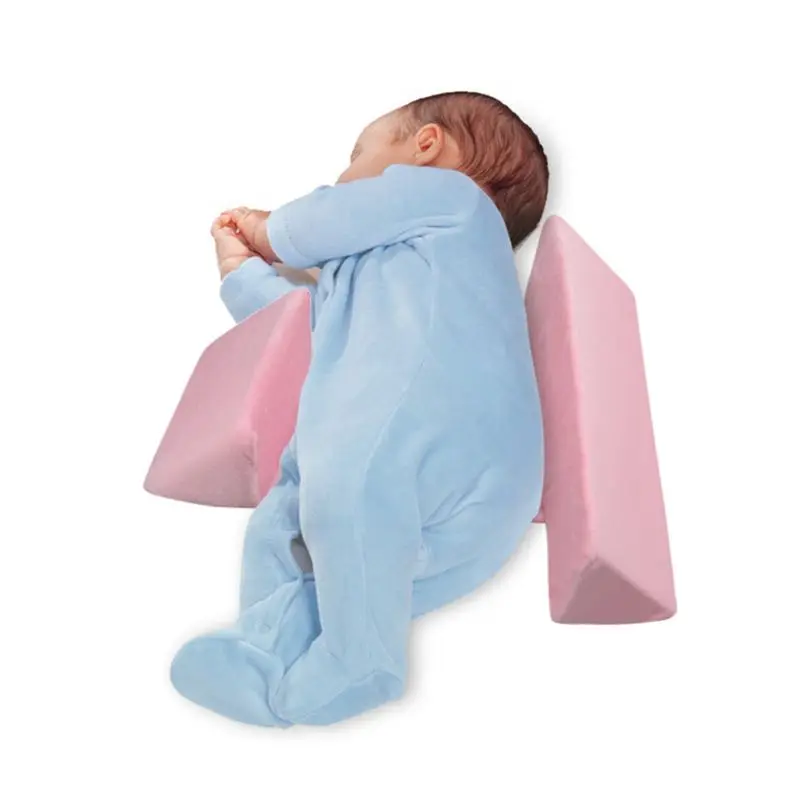 Подушка для новорожденного ребенка с антиопрокидывающимся бортом, Подушка для сна, треугольная подушка для младенцев