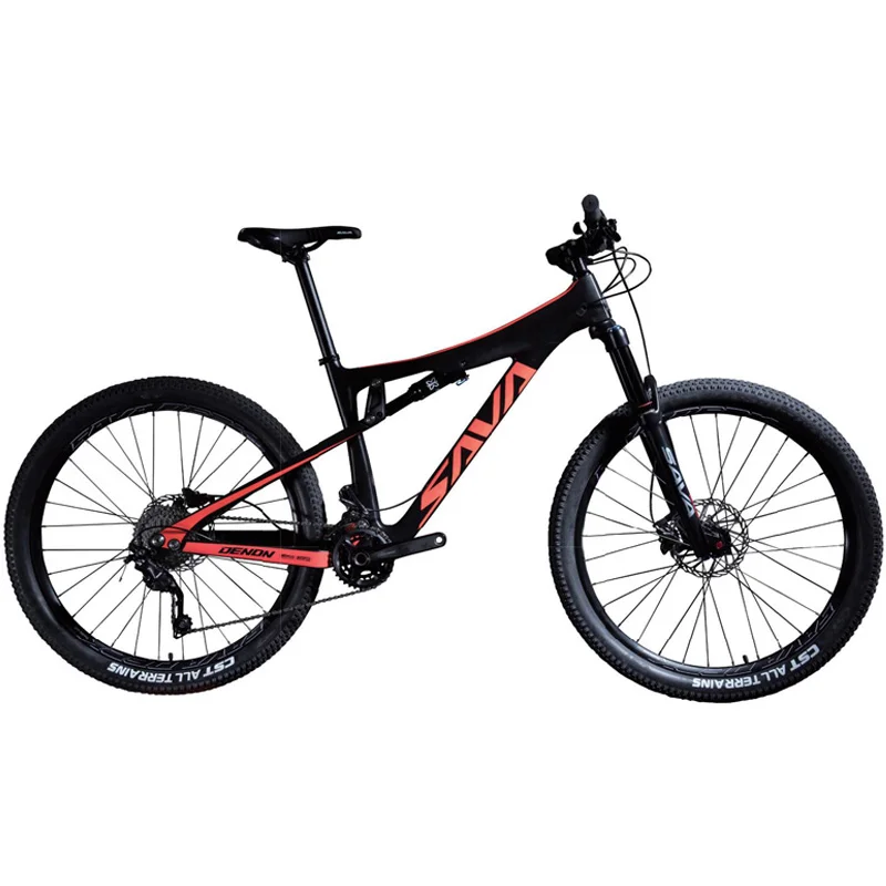 SAVA, полная подвеска, горный велосипед, углеродное волокно, горный велосипед 140/63 мм, двойная подвеска, велосипед 27,5 DH, vtt tout suspendu - Цвет: Черный