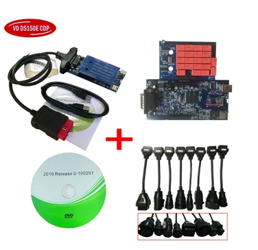 VCI bluetooth для delphis vd ds150e cdp vd tcs cdp obd2 диагностический инструмент с 2016R0 keygen программное обеспечение+ автомобильные кабели для грузовиков - Цвет: without Bluetooth