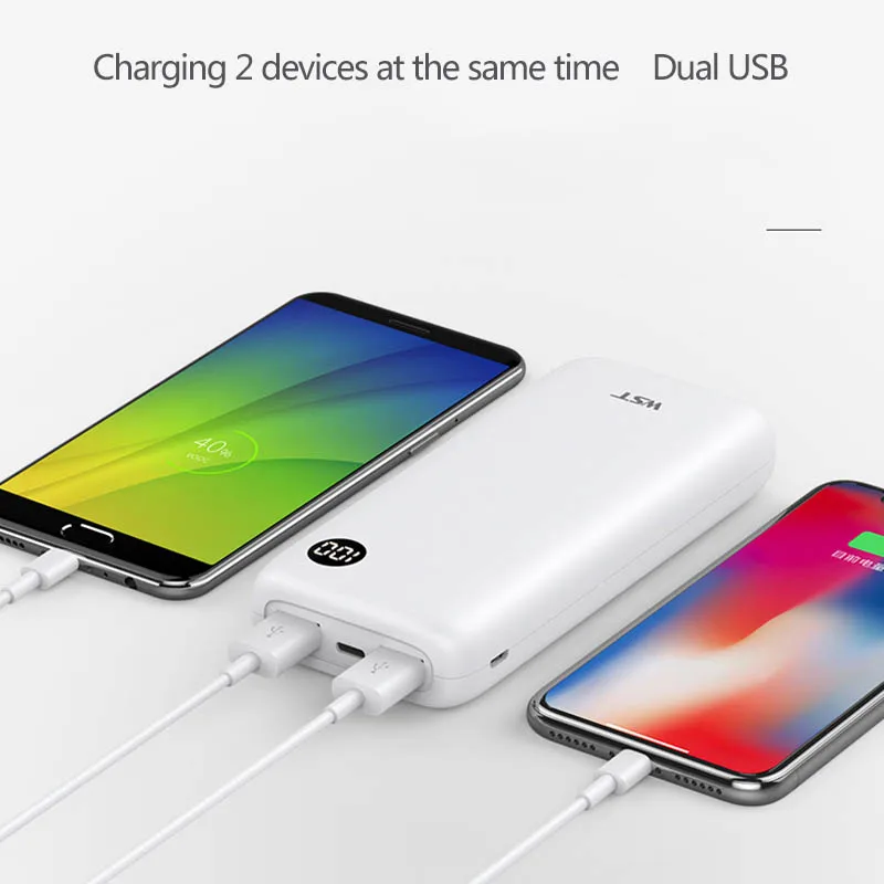 TUOSHIKE power Bank 20000 мАч светодиодный цифровой дисплей внешняя батарея для Iphone samsung Xiaomi Dual USB Inports портативный внешний аккумулятор