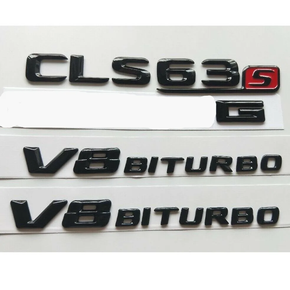 Gloss Black 3D Letters E63s for AMG V8 BITURBO Emblems W212 W213 | Автомобили и мотоциклы