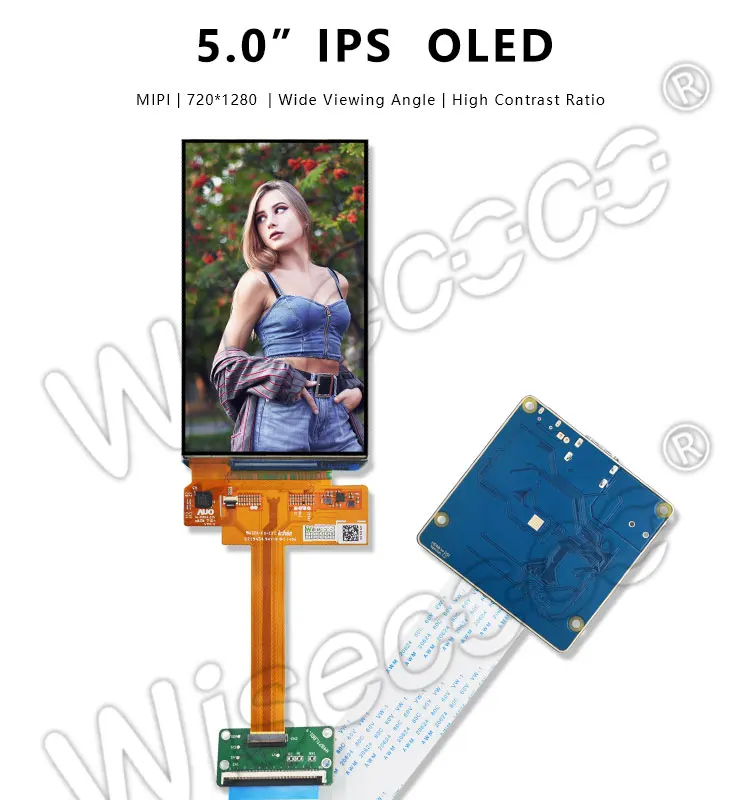 Wisecoco 5 дюймов 720x1280 OLED AM-OLED дисплей ips экран высокой четкости ЖК-панель HDMI к MIPI драйвер платы H497TLB01.0 сотовый