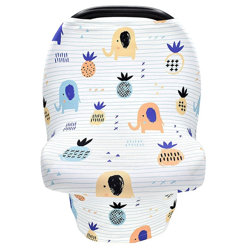 

Car Seat Cover for Babies, Stretchy Multi Use Nursing Cover,Super Light and Soft Stroller Cover, 360Â° Full Coverage