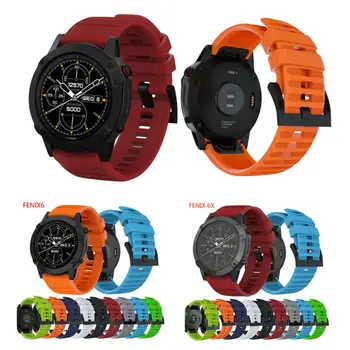 

22/26mm Silicone Strap Watchband For Garmin Fenix 6/6X Sapphire Smart Bracelet Band Sport Replacement Wristband