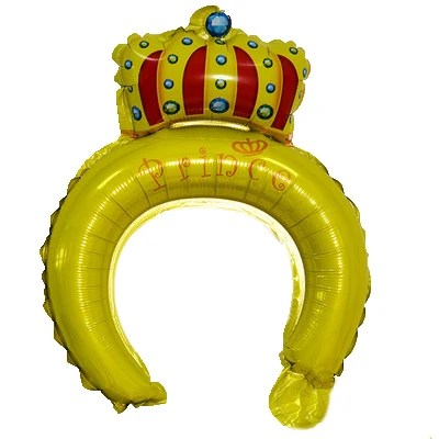 Prince 10pcs 10 шт./лот милый Микки повязка на голову "Минни" фольгированный шар кролик медведь животные воздушные шары Детские игрушки День рождения украшения - Цвет: Prince 10pcs