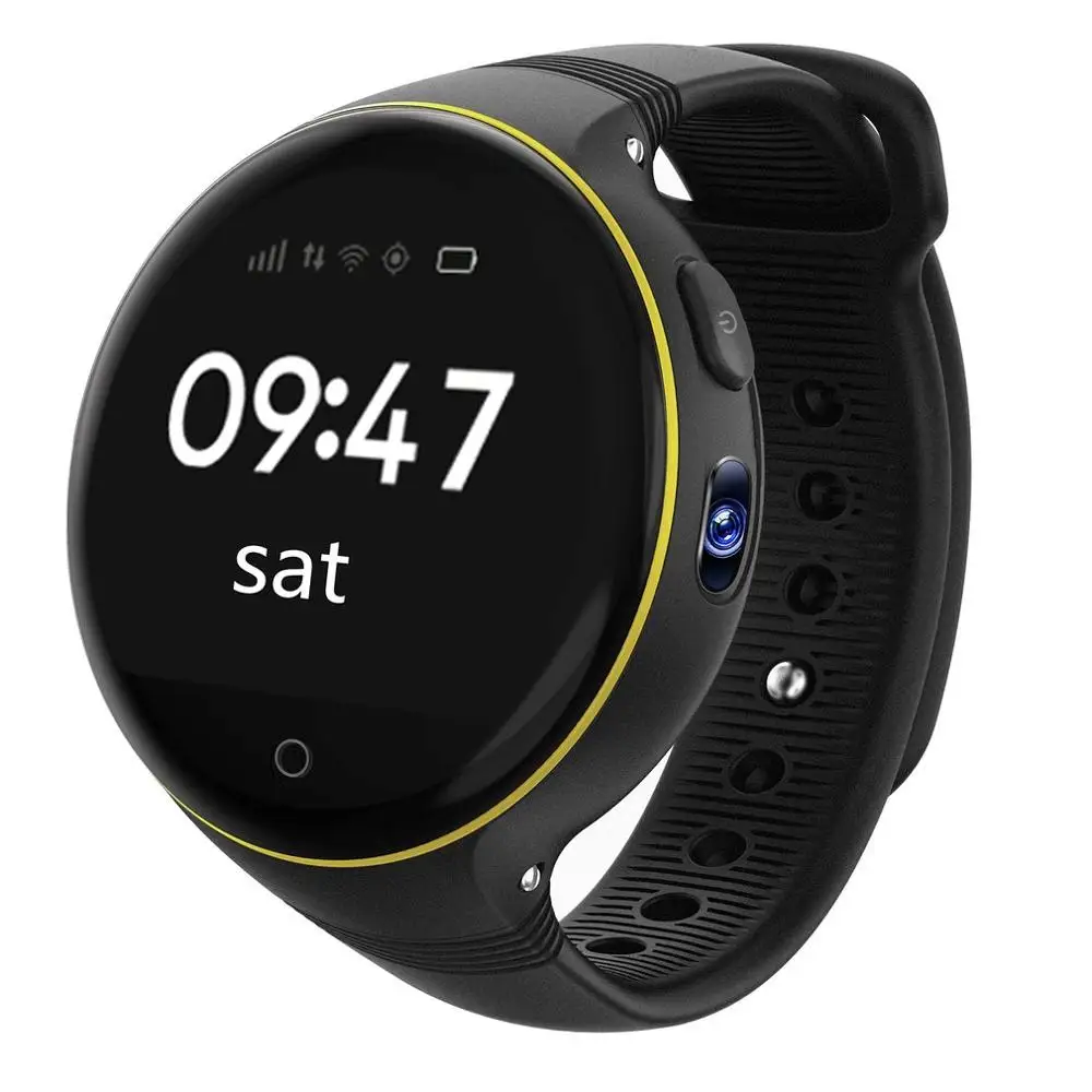 Черный S668 gps Смарт-часы детские часы дистанционный видоискатель с нулевым расстоянием позиционирование Детские Водонепроницаемые наручные часы - Цвет: Черный