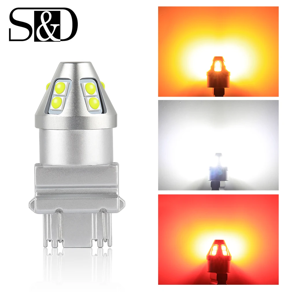 

7443 7444 7440 T20 LED W21/5W LED Light W21W T25 3157 P27/7W For Lada Kalina Granta Vesta DRL LED Bulbs 12V 6500K White Red