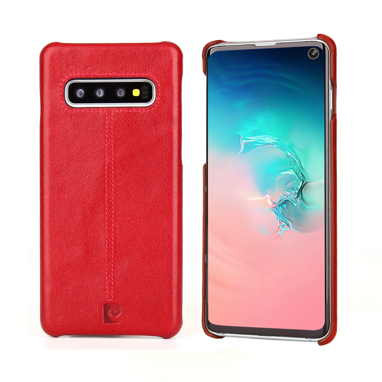 Для samsung Galaxy S10 Tpu+ натуральная кожа прошитая кожаная задняя крышка ультра тонкий подходит против царапин противоударный защитный чехол