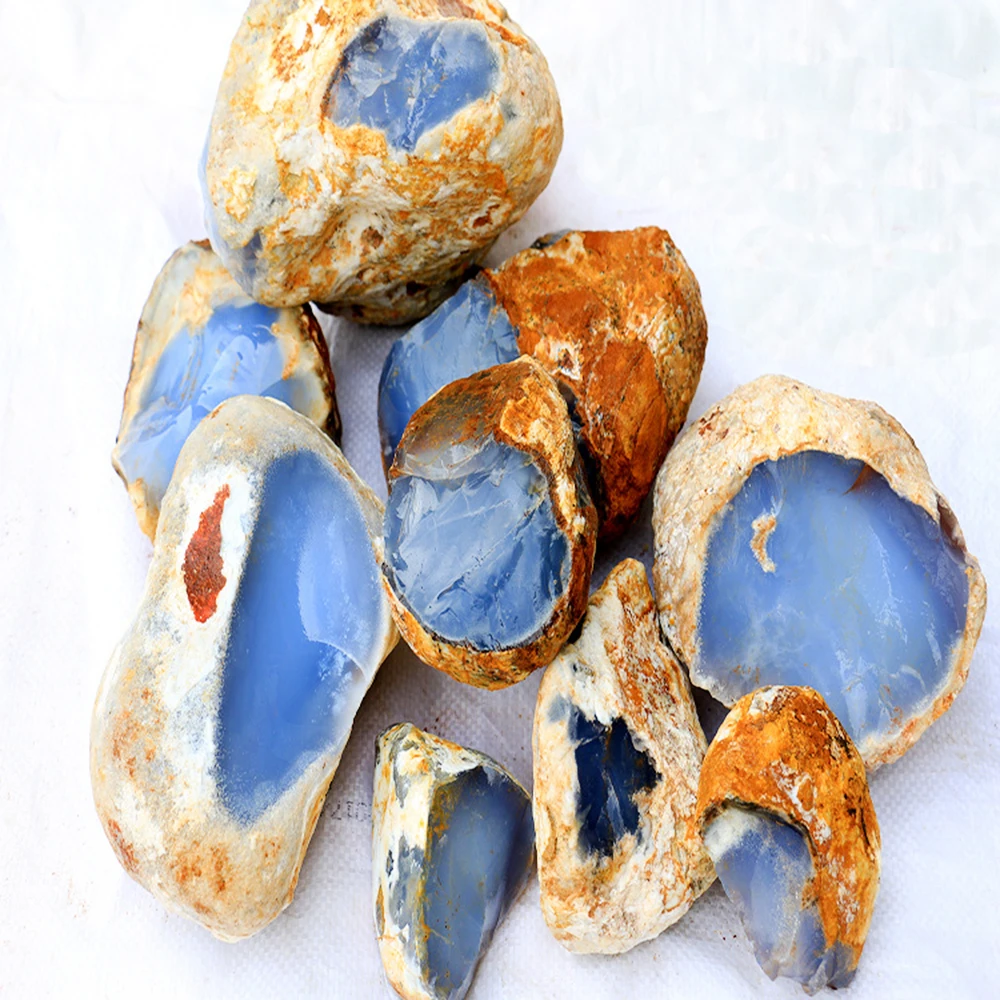 Натуральный Необработанный синий халцедон сырой голубой агат Chunk кварцевый Хрустальный Камень руды Энергии Кристалл образец минерала украшения дома