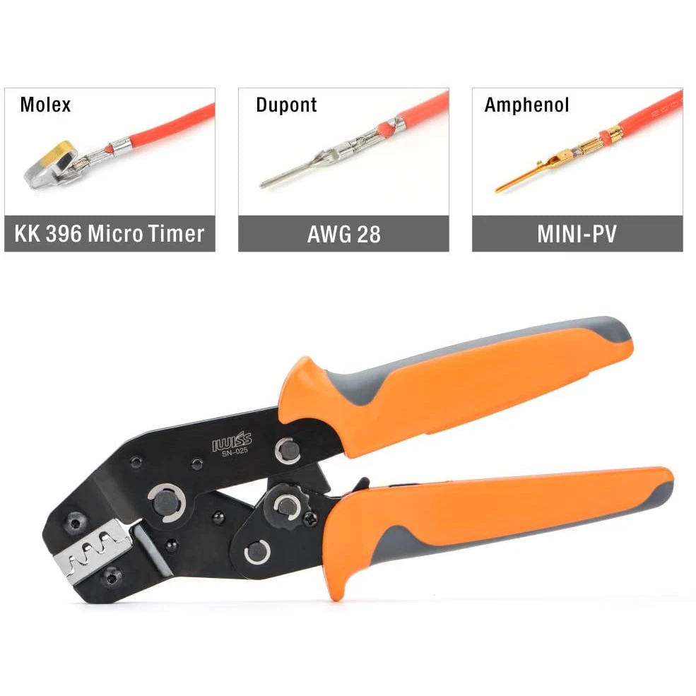 SN-025 Dupont connectors Crimping Pliers Micro Crimp Tool For  Wrapped Around Style Dupont, Molex, Harwin, Amphenol Terminals 3