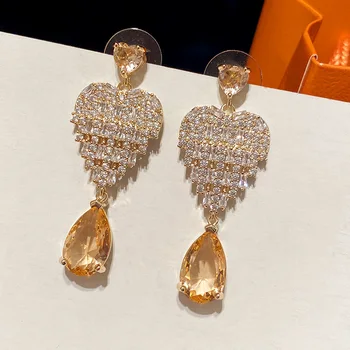 

Bilincolor fashion cz drop earring for women