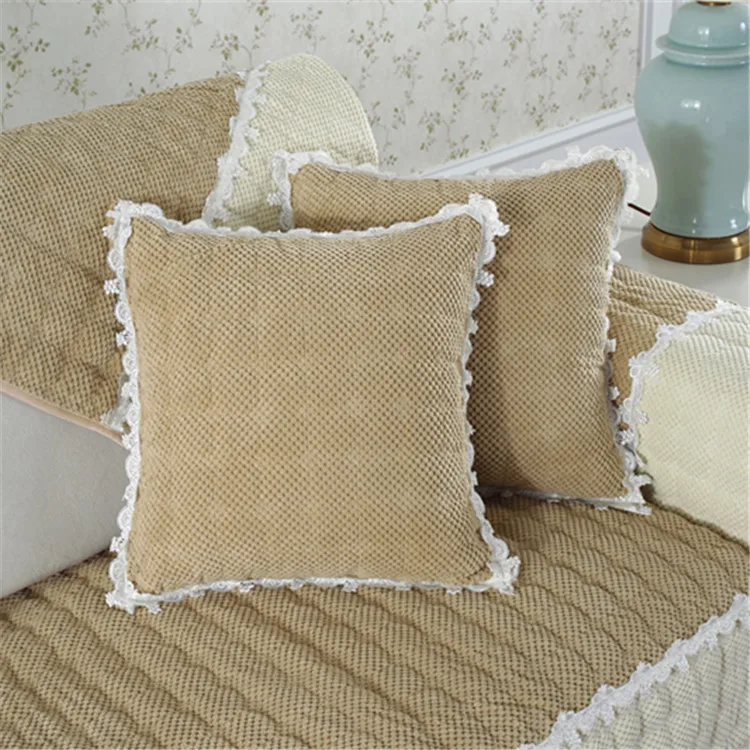 khaki Короткие Плюшевые Чехлы для мебели, зимние чехлы для диванов, плотные однотонные чехлы для диванов, для гостиной DW225 - Цвет: khaki