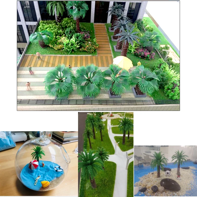 Мини модель пальмового дерева/модель завода 5 шт. DIY песок стол строительный материал для миниатюрных Lansape/демонстрационный макет CC модель