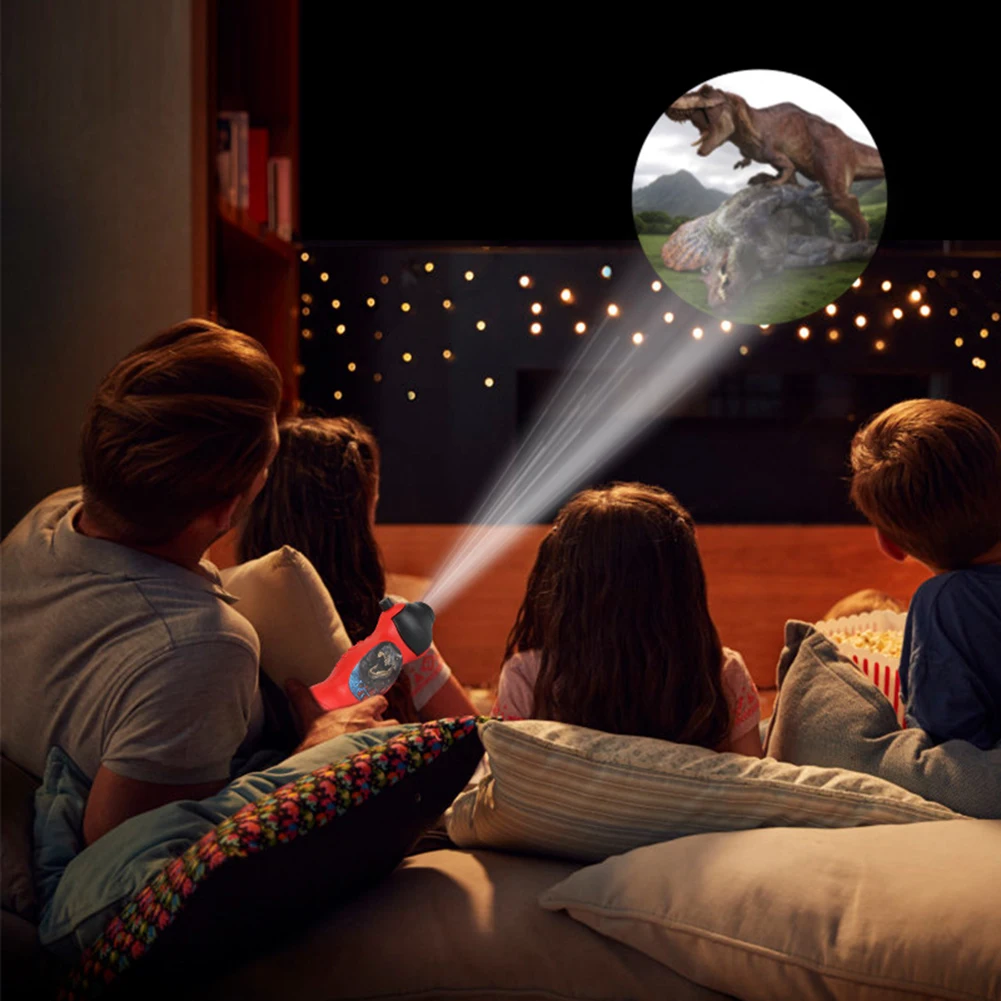 Dinosaurier Projektor Muster Fackel Taschenlampe Kinder Bedtime Story Spielzeug 