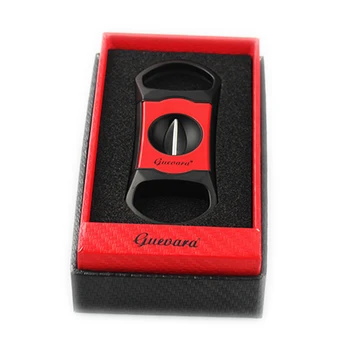 

Guevara 2 color Cigar Cutter V-Cut Stainless Steel Guillotine Cut Blade Scissors with Gift box