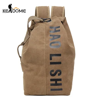 

Men Travel Hiking Backpack Canvas Camping Mountaineering Large Military Rucksack Army Tactical Bag Mochila Tactica Sports XA254D