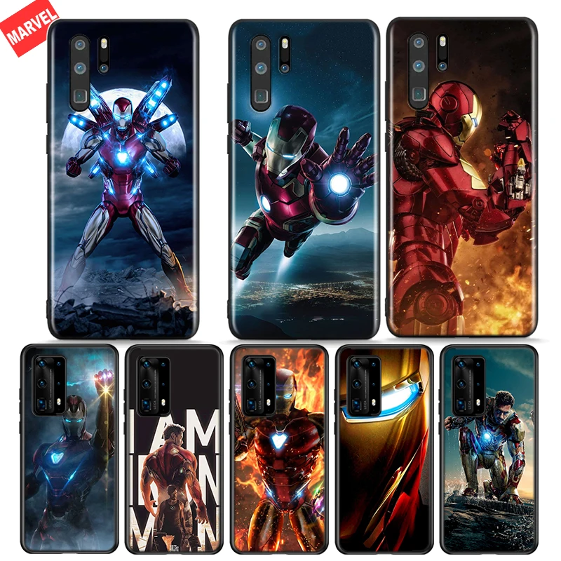 Силиконовый чехол Marvel Железный человек для Huawei P50 P40 P30 P20 Pro P10 P9 P8 Lite E Plus 2019 2017