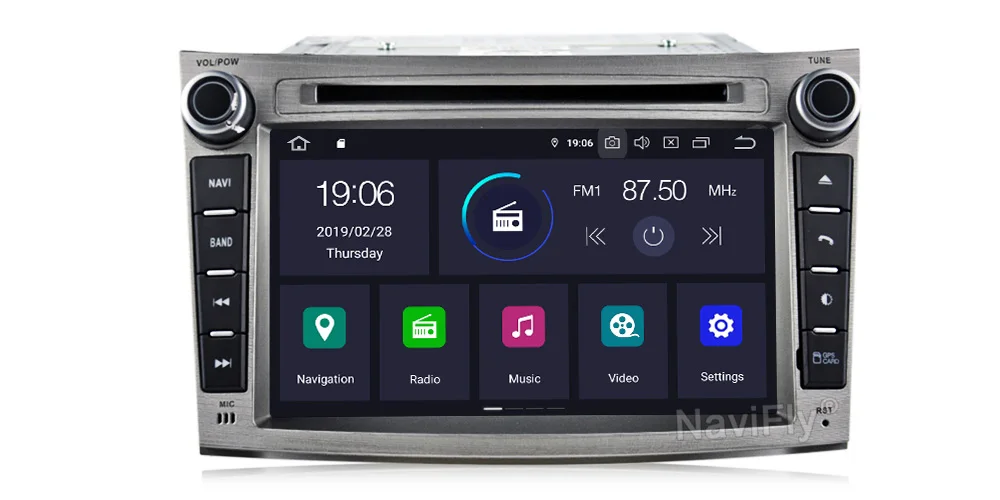 Flash Deal NaviFly Android 9.0  Octa core car dvd player FOR SUBARU OUTBACK 2008-2013 gps Multimedia radio Stereo Support WIFI BT 4G 64G 32