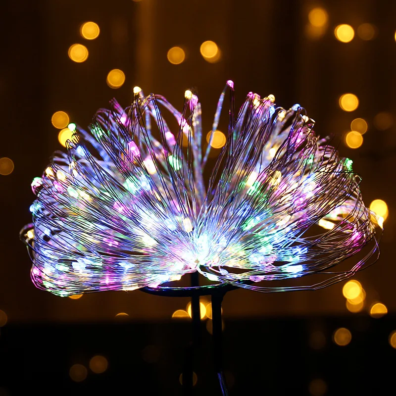 Colorful Веселый Рождественский Декор 10 м 100LED медная проволока сказочная гирлянда струнная лампа счастливый Navidad новогодние вечерние рождественские украшения для дома, Q - Цвет: Colorful