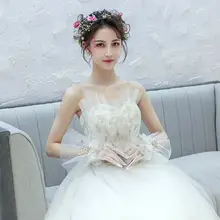 Женские свадебные гофрированные сетчатые наручные перчатки с металлическим блеском, золотыми блестками, цветочной вышивкой, полный палец, варежки, праздничный костюм