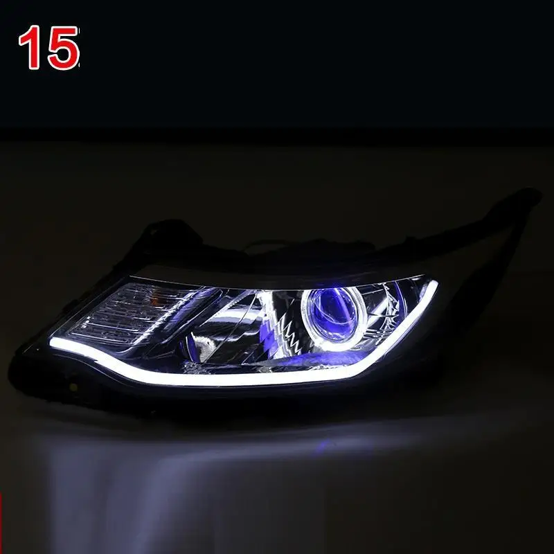 Cob Automovil Assessoires Drl дневные ходовые огни для авто Стайлинг светодиодные фары автомобиля в сборе 15 для Kia K2