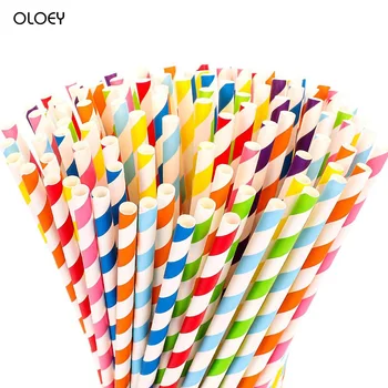 

Paper Straws Biodegradable Colorful Stripe Paper Drinking Straws for Juices,Smooth,Shakes,Christmas,Party Multi-color Paperstraw