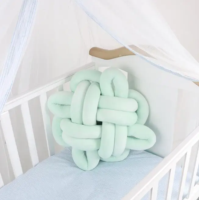 Подушка для объятий новорожденных, Детские узелковые подушки, детская кроватка, подушка для колыбели, тканевые бамперы, подушка для малышей, защита комнаты, Декор - Цвет: YYJ014D