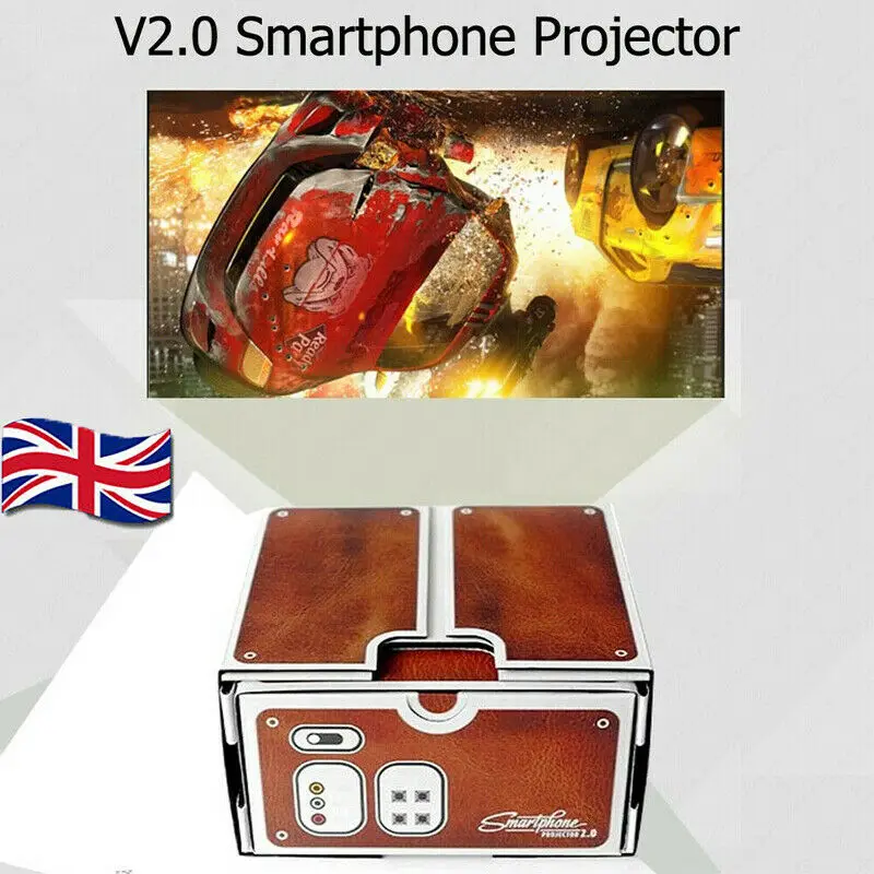 Смартфон проектор 2,0 DIY мобильный телефон домашний кинотеатр для iPhone/Android