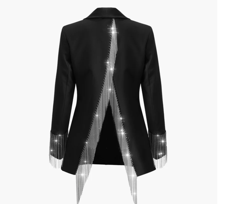 Victoria show stage Unrecognizable personality One button small suit jacket Casual streetwear blazer suits female blazer