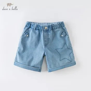 

DKS13419-2 dave bella summer 5Y-13Y kids boys fashion stars shorts children boutique casual kneel-length pants