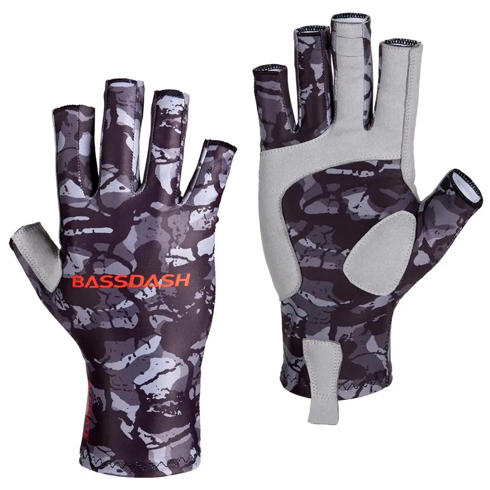 Fingerless Fishing Gloves Sun Protection UPF 50+ Men Women Kayaking Paddling Hiking Cycling