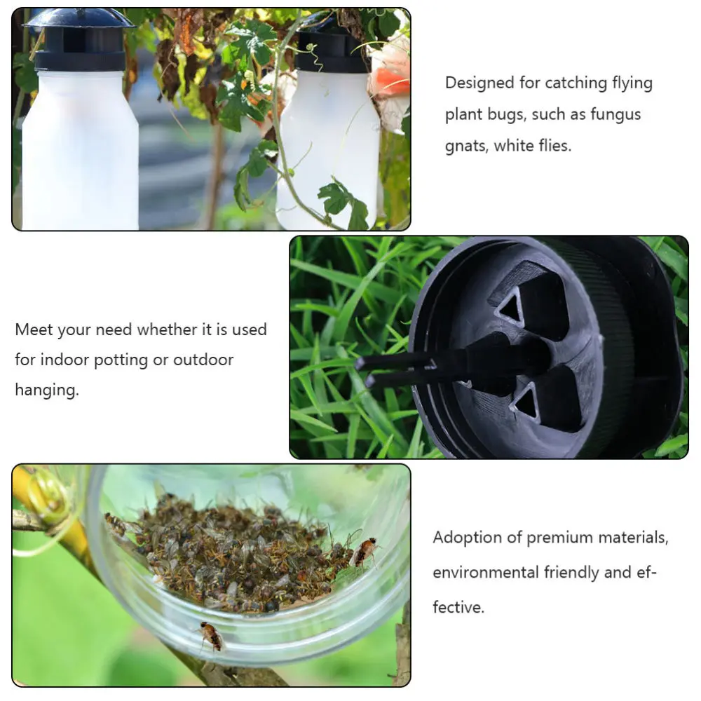 2Pcs White Sticky Trap Gnat Traps Fruit Fly Trap for Garden Outdoor