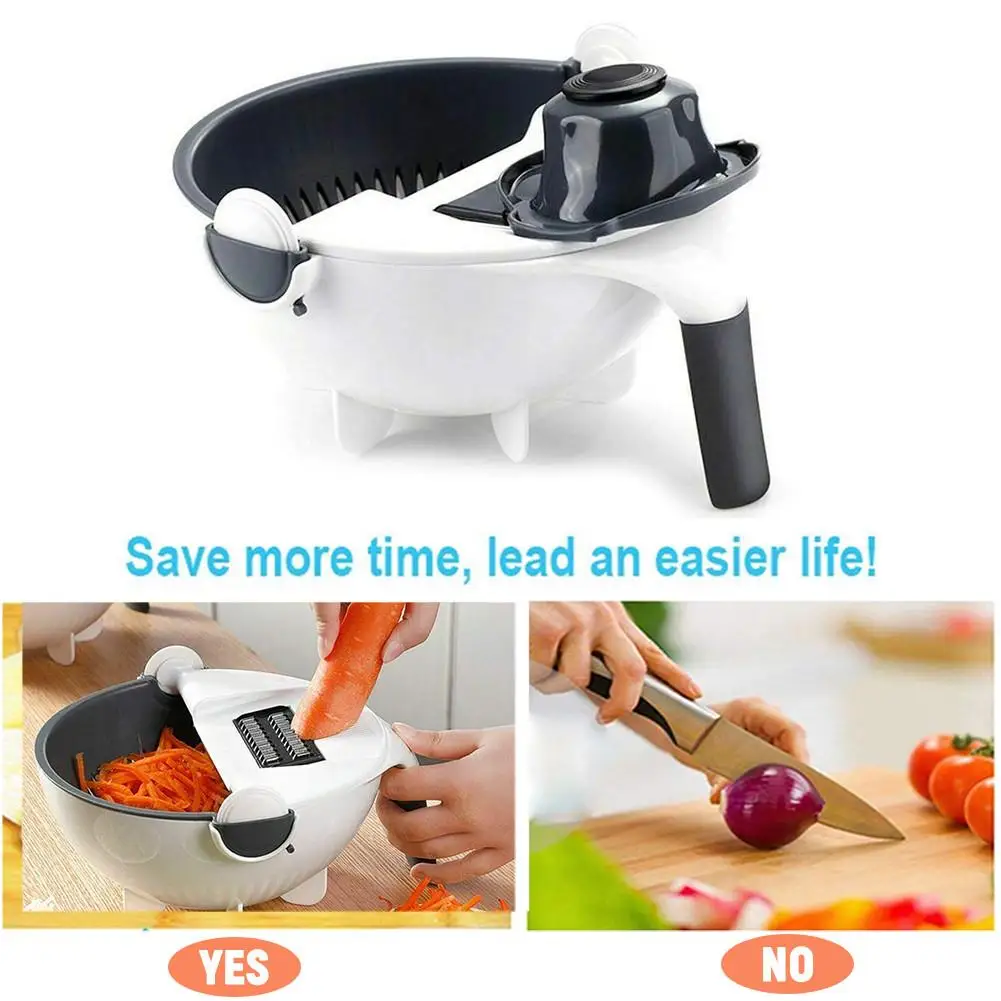 Вращающийся овощерезка 9 в 1 многофункциональная емкость роторный измельчитель 9 в 1 многофункциональная емкость роторный измельчитель
