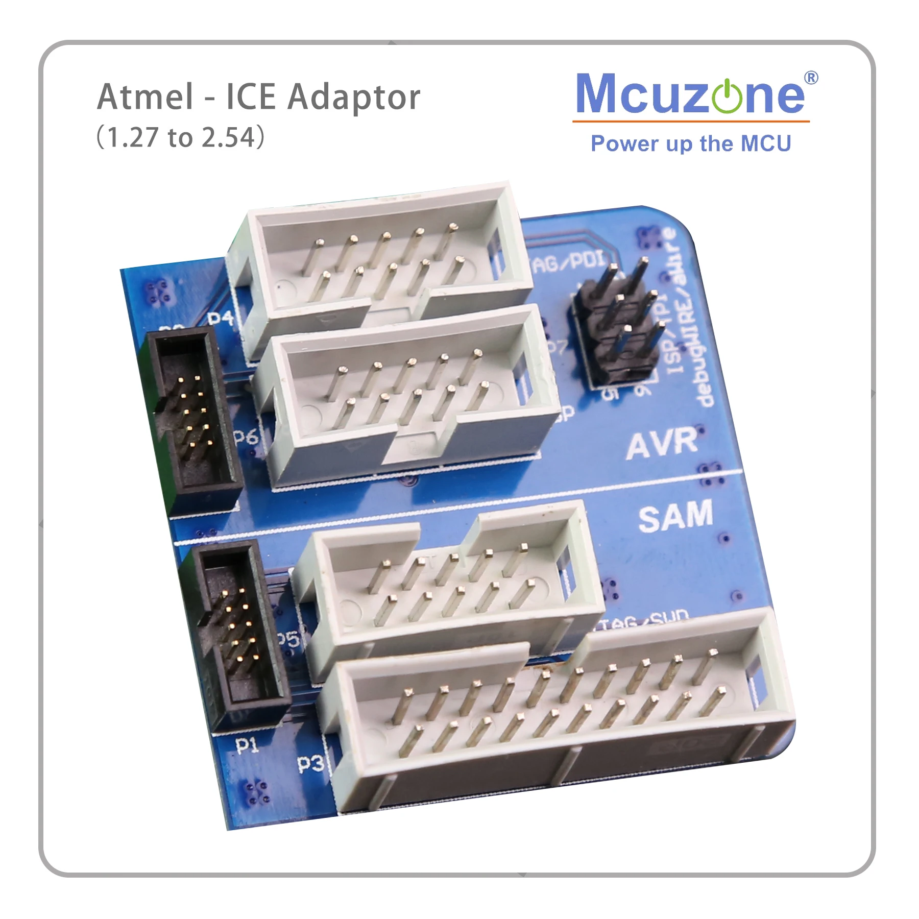 Atmel-placa de Adaptador de Gelo 1.27 a 2.54 Mcuzone Jtag Tpi Sam Swd Atatmel-ice-adpt Kit Adaptador Frete Grátis Avr Isp Pdi - Imagem 2
