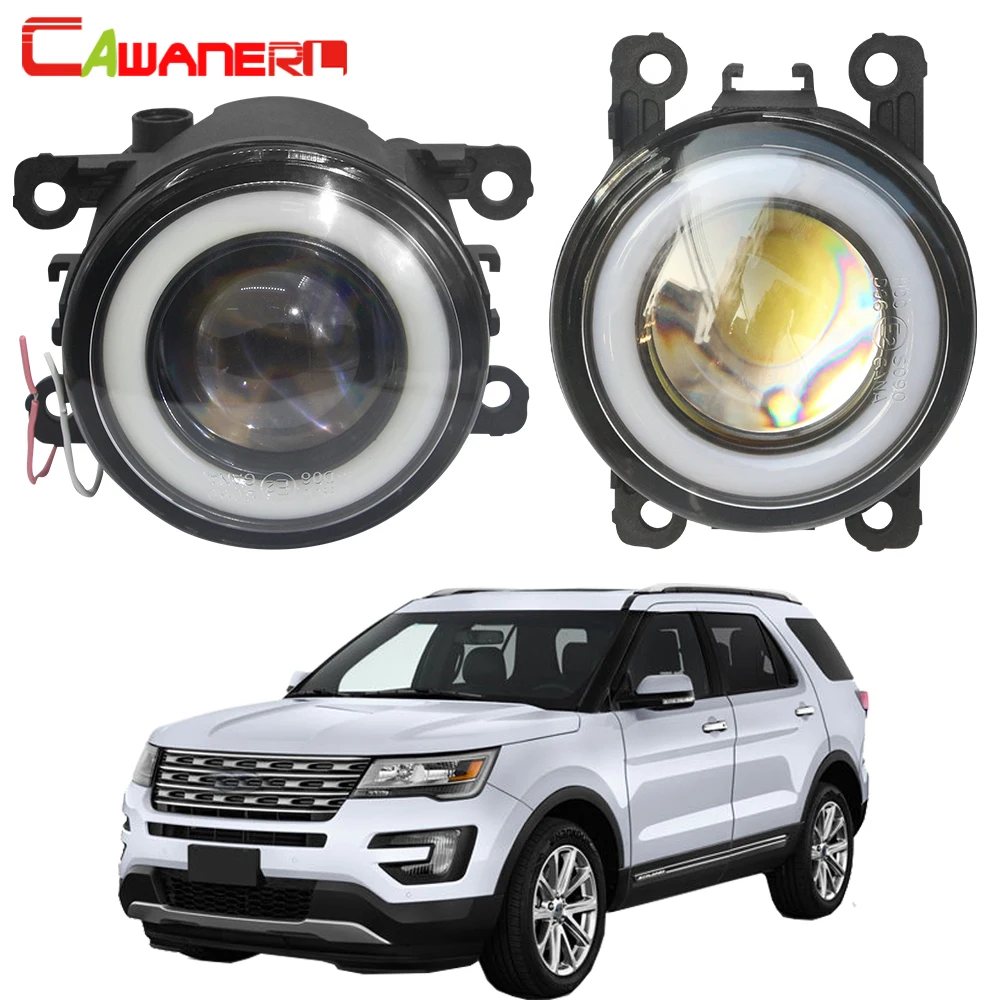 Cawanerl для Ford Explorer Автомобильный светодиодный противотуманный светильник COB Ангел