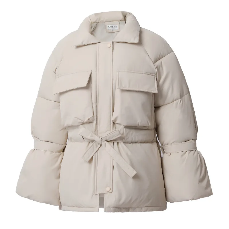 

Down Jacket Cotton-padded Clothes Winter 2019 New Style Fashion Students Korean-style Loose-Fit Versatile Casual Cotton-padded C