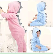 newborn costume baby romper Infant Toddler Baby Girls Boys Dinosaur Hoodie Romper Zip Clothes Jumpsuit
