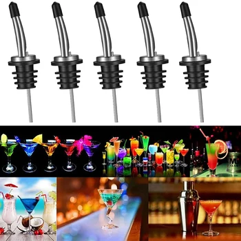 

Stainless Steel Pourers,Speed Pourer, Liquor Bottle Pourers and Vinegar Tapered Stopper Spout,Free Gift Sealed Dust Caps