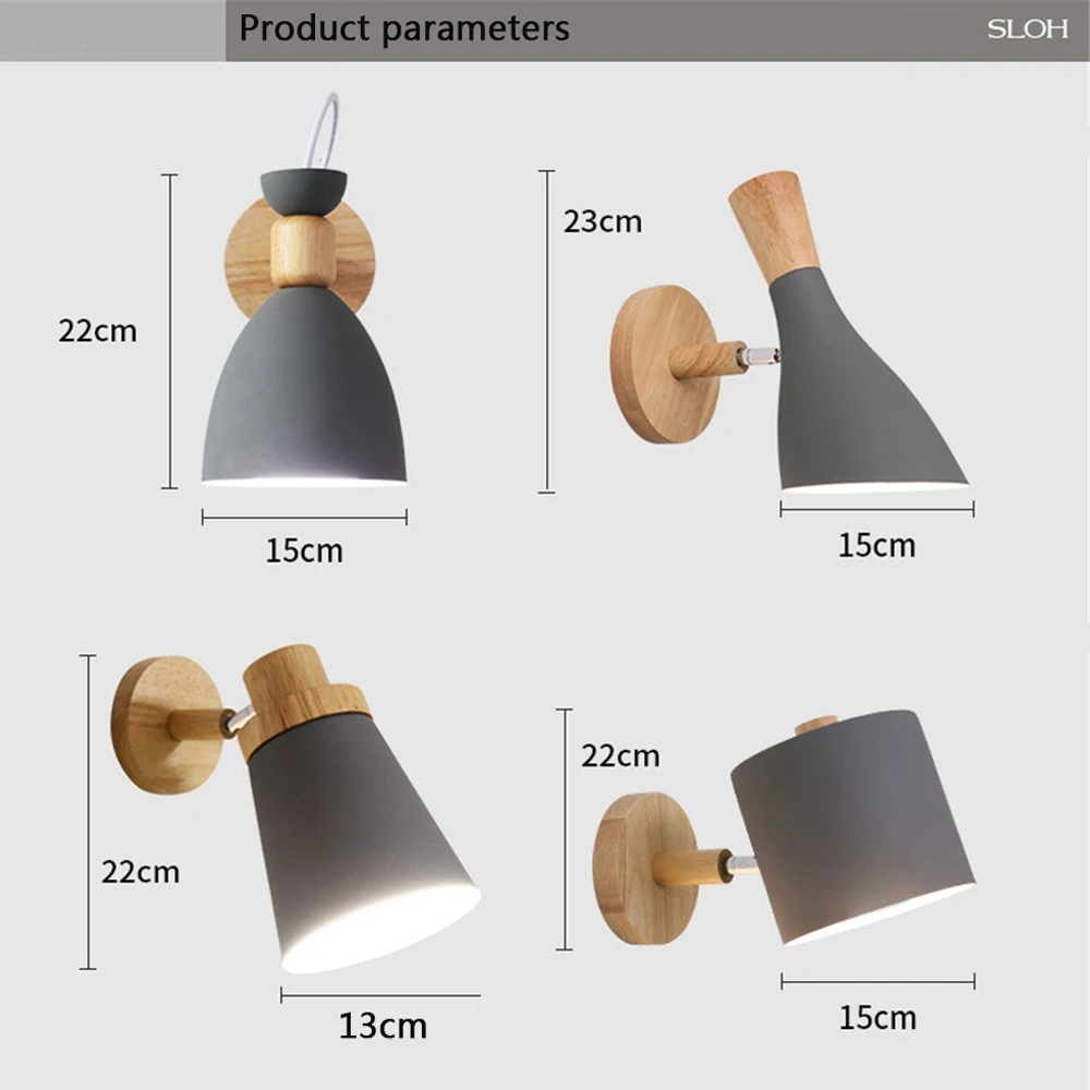 Настенный светильник для спальни в скандинавском стиле из цельного дерева, современный минималистичный светодиодный настенный светильник в виде макарон, креативный светильник для гостиной, внутреннего освещения, AC85-265V