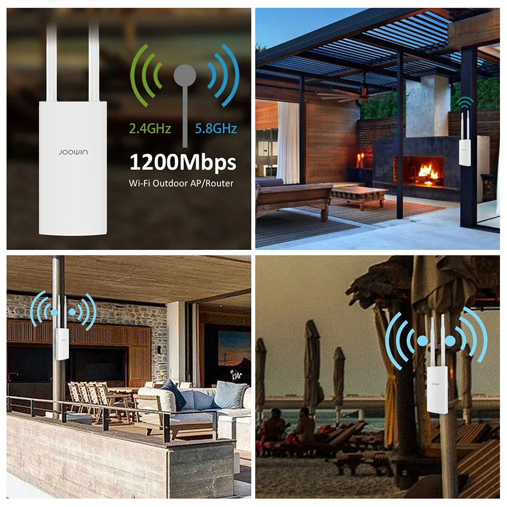 Livre de Banda Ponto de Acesso ap sem Fio ao ar 2.4 + 5.8ghz Roteador Dupla Wifi Repetidor Ponte wi fi ap Nanostation 1200 Mbs 802.11ac 22 High Quality Computador e Escritório