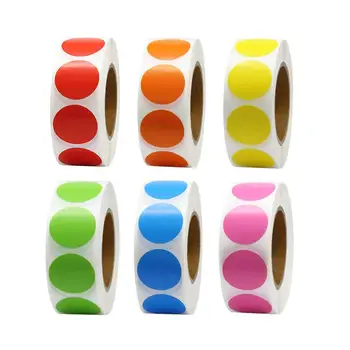

500pcs Colorful Coding Label Stickers Dots Kids Toy Stickers Teacher Stickers Writable Waterproof Stationery Stickers Paper