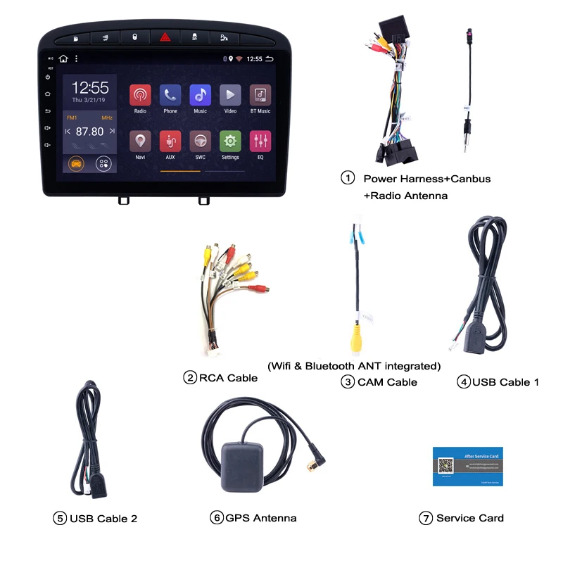Cheap Android 8.1 2+32G  Octa 8 core  Car DVD RADIO Video Player GPS Navigation Multimedia For peugeot 308 408  2010-2016 year 4