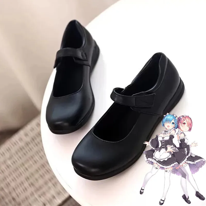 Cosplay Ram&Rem Black Shoes Cosplay Shoes