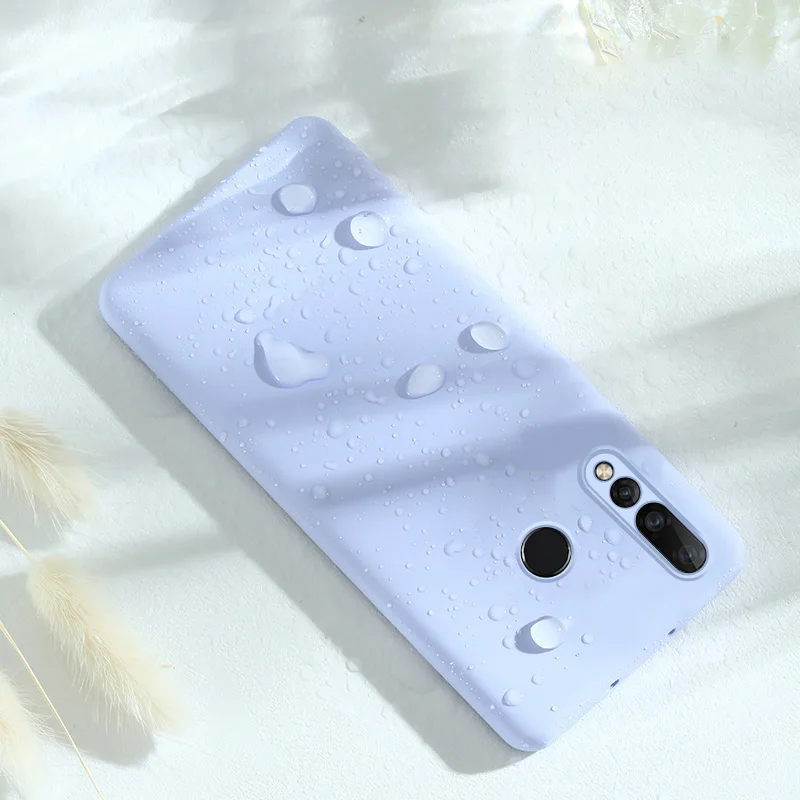 Чехол для huawei P Smart P Smart Plus Модный чехол s Liquid Silicone P Smart Z TPU Мягкий противоударный чехол Fundas - Цвет: LPurple