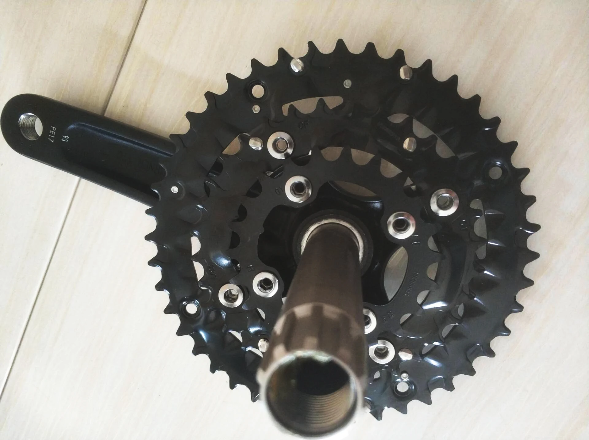 PROWHEEL полый коленчатый вал TEN-651-TT горного велосипеда 9/10 скоростей