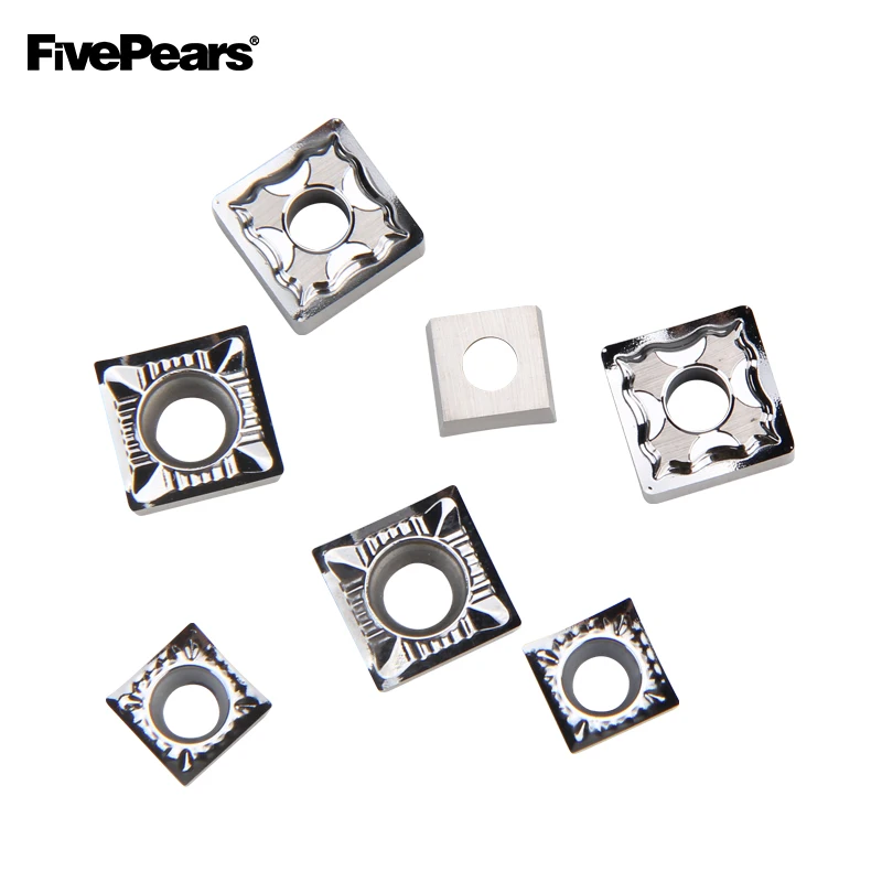 FivePears 10 шт. SNMG120408/SCGT120404 09T302 алюминиевые поворотные вставки твердосплавные лезвия Внешний токарный инструмент токарный станок с ЧПУ резак инструмент